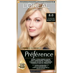 Preference L'Oréal Paris Préférence 8 Lichtblond Permanente Haarkleuring