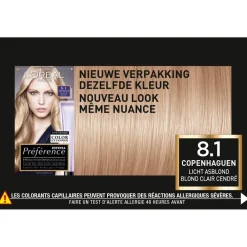 Preference L'Oréal Paris Préférence 8.1 Licht Asblond Haarkleuring Outlet