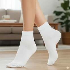 Lucovitaal Bamboe Sokken Lang Wit Clearance