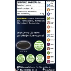 Lucovitaal CBD 20mg 100% Puur Capsules New