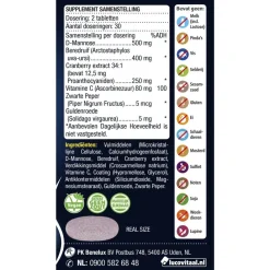 Lucovitaal D-Mannose Cranberry Tabletten Hot