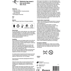 Lucovitaal Elektrische Cape, benen & stoel Warmte deken New