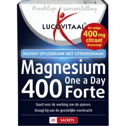 Lucovitaal Magnesium 400mg Forte Sachets New