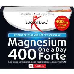 Lucovitaal Magnesiumcitraat 400mg Forte Sachets New