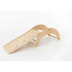 Luna Toys Naturel ECO Houten Klimrek met Glijbaan New