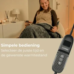 Luvego Elektrische Bovendeken Warmtedeken XL met Fleece/Sherpa Discount