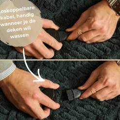 Luvego Elektrische Bovendeken Warmtedeken XL met Fleece/Sherpa Discount