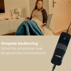 Luvego Elektrische Bovendeken Fleece Warmte deken New