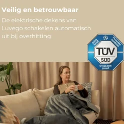 Luvego Elektrische Bovendeken Fleece Warmte deken Hot