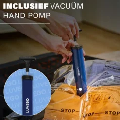 Luvego Vacuumzakken Kleding & Dekbedden 23 Stuks / 5 Maten Reiszakken Vacuum Opbergzakken