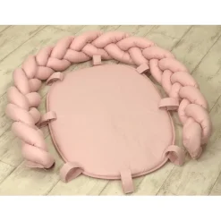 MamaLoes Amy Pure Roze 2-in-1 Babynest en Braided Bedbumper Online