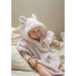 MamaLoes Beer Badstof Lila Kinder Badponcho Hot