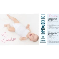 MamaLoes Esmee 40x80x4 cm Kinderwagen- en Wiegmatras