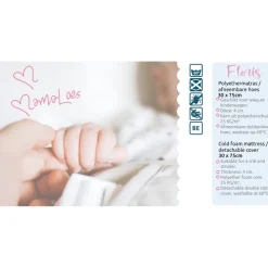 MamaLoes Floris 30x75x4 cm Ovaal Poly Kinderwagen- en Wiegmatras Online