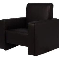 MamaLoes Jamie Zwart Leren Kinderfauteuil Discount