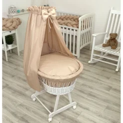 MamaLoes Pure Beige Deluxe Wit Baby Wiegje Outlet