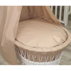 MamaLoes Pure Beige Deluxe Wit Baby Wiegje Outlet