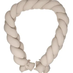 MamaLoes Soft Cotton Ecru 210 cm Braided Bedbumper Discount