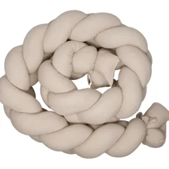 MamaLoes Soft Cotton Ecru 210 cm Braided Bedbumper Discount