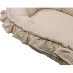 MamaLoes Soft Cotton Ruffle Ecru Babynest