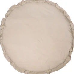 MamaLoes Soft Cotton Ruffle Ecru 90 cm Rond Boxkleed Outlet