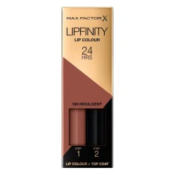 Max Factor Lipfinity Lip Colour 190 Indulgent 2-Step Longlasting Lipstick Sale