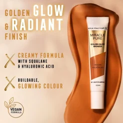 Max Factor Miracle Pure 001 Light-to-Medium Golden Glow Bronzer Outlet