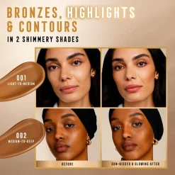 Max Factor Miracle Pure 001 Light-to-Medium Golden Glow Bronzer Outlet