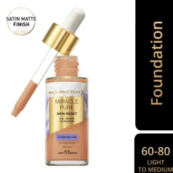 Max Factor Miracle Pure Skin Reset 60-80 Light to Medium 2-in-1 Serum Foundation Online
