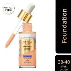 Max Factor Miracle Pure Skin Reset 30-40 Fair to Light Serum Foundation