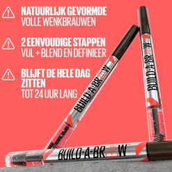 Maybelline New York Build-A-Brow 259 Ash Brown Wenkbrauwpotlood en -Gel New