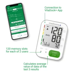 medisana BU 570 connect bovenarmbloeddrukmeter wit New