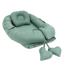 MorDesign Emerald Green Babynest met Kussen Sale
