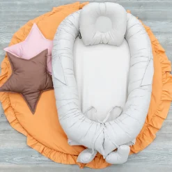 MorDesign Grey Babynest met Kussen New