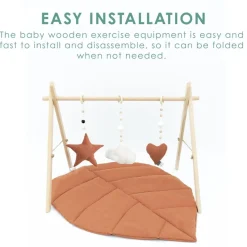 MorDesign Leaf Wood Babygym en Speelkleed Discount