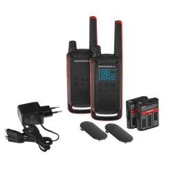 Motorola Solutions T82 Talkabout Walkie Talkie 2 Stuks Eenvoudige Synchronisatie 16 Kanalen LEDzaklamp Discount