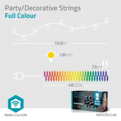 Nedis WIFILP01C48 Smart Wi-Fi-lichtsnoer Outlet