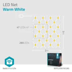 Nedis WIFILXN01W280 Smart Wifi LED net Hot
