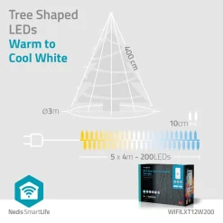 Nedis WIFILXT12W200 Smart Wi-Fi-lichtsnoer New