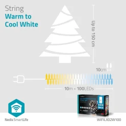 Nedis WIFILX02W100 Smart Wi-Fi-lichtsnoer Sale