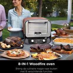 Ninja Woodfire 8-in-1 Elektrische Buiten Pizza Oven en Smoker OO101EU Hot