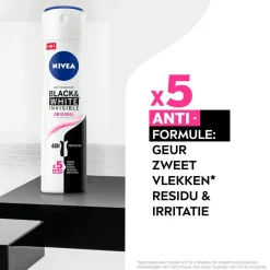 Nivea Black & White Invisible Original Antitranspirant Spray Clearance