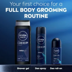 Nivea Men Deep Black Carbon Beat Antitranspirant Spray New