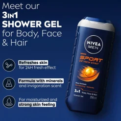 Nivea Men Sport 24H Fresh Effect 3-in-1 Douchegel Online