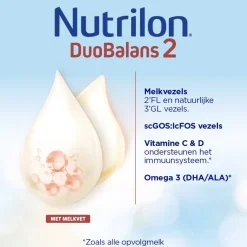 Nutrilon DuoBalans 2 Opvolgmelk Baby Flesvoeding 6-12 Maanden Hot
