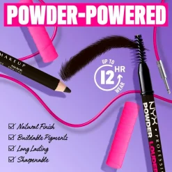 NYX Professional Makeup Powder Louder Black Brow Pencil Online
