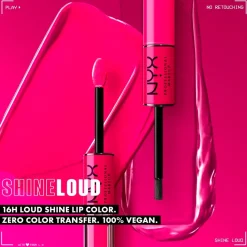 NYX Professional Makeup Shine Loud SHLP17 Rebel In Red Lipstick Discount