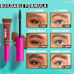 NYX Professional Makeup Thick It. Stick It! Cool Ash Brown Brow Mascara New