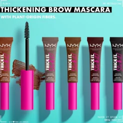 NYX Professional Makeup Thick It. Stick It! Black Brow Mascara Hot