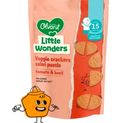 Olvarit Little Wonders 15+M Tomato & Basil Veggie Puzzel Crackers Outlet
